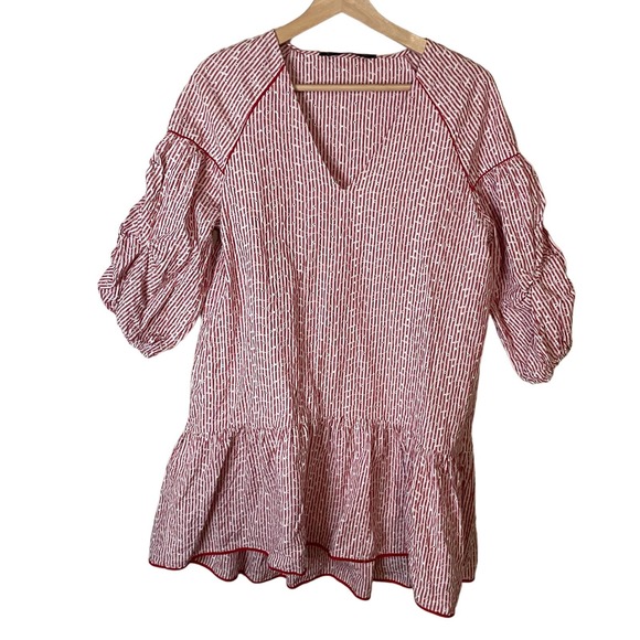 Zara embroidered midi dress - Picture 1 of 4